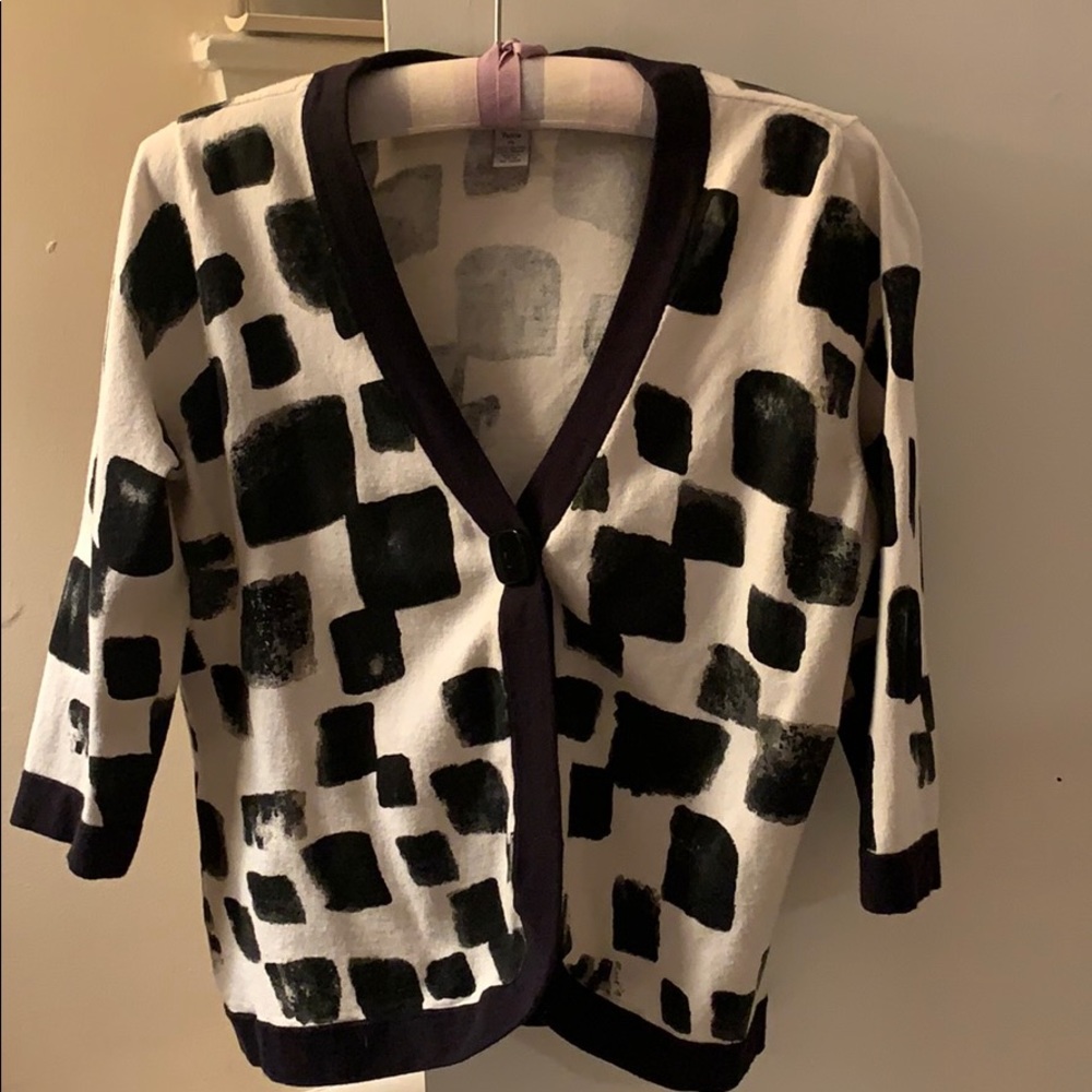 Black and white cardigan